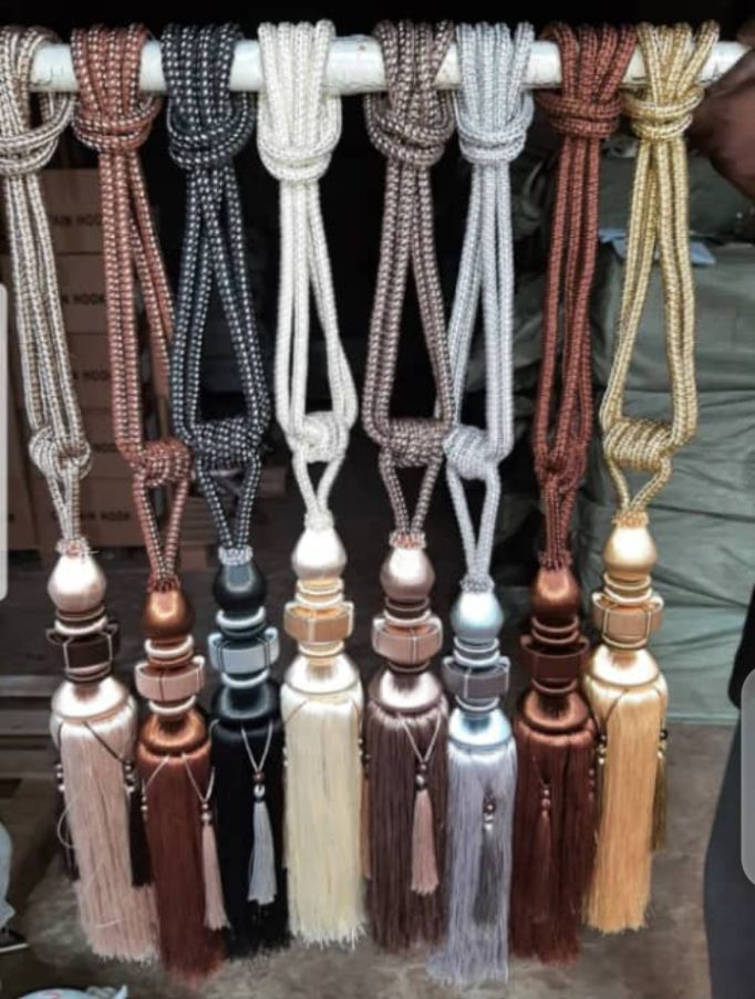 Curtain Accessories -Curtains Tieback Ropes With Hooks.
