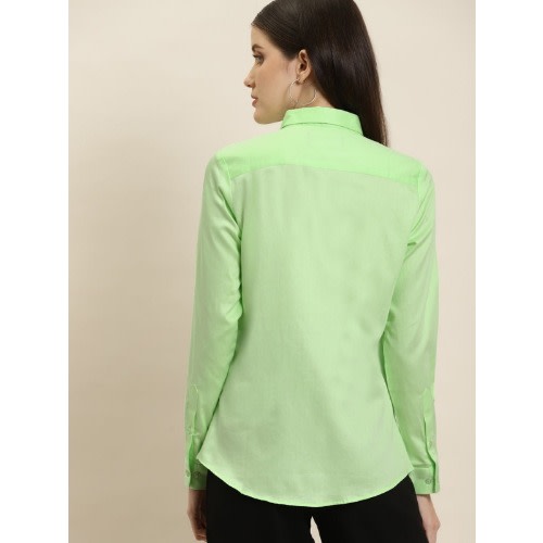 Ladies Formal Dress Shirt - Lemon Green