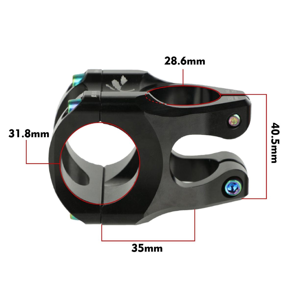 31.8mm Bike Stem Bicycle Short Stem Handlebar Replacement For Black