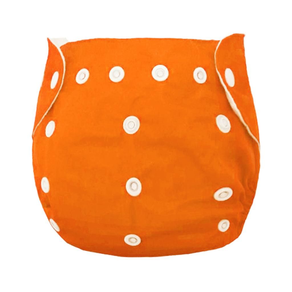 Baby Reusable Washable Pocket Nappy Diapers Adjustable Cloth Orange