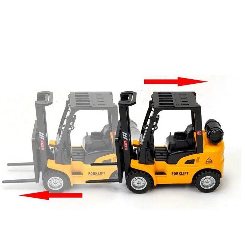 Die-cast Forklift Joints Model Vehicle Pull Back & Go Car Interactive Realistic Car Toy Toddler Boys Birthday Present