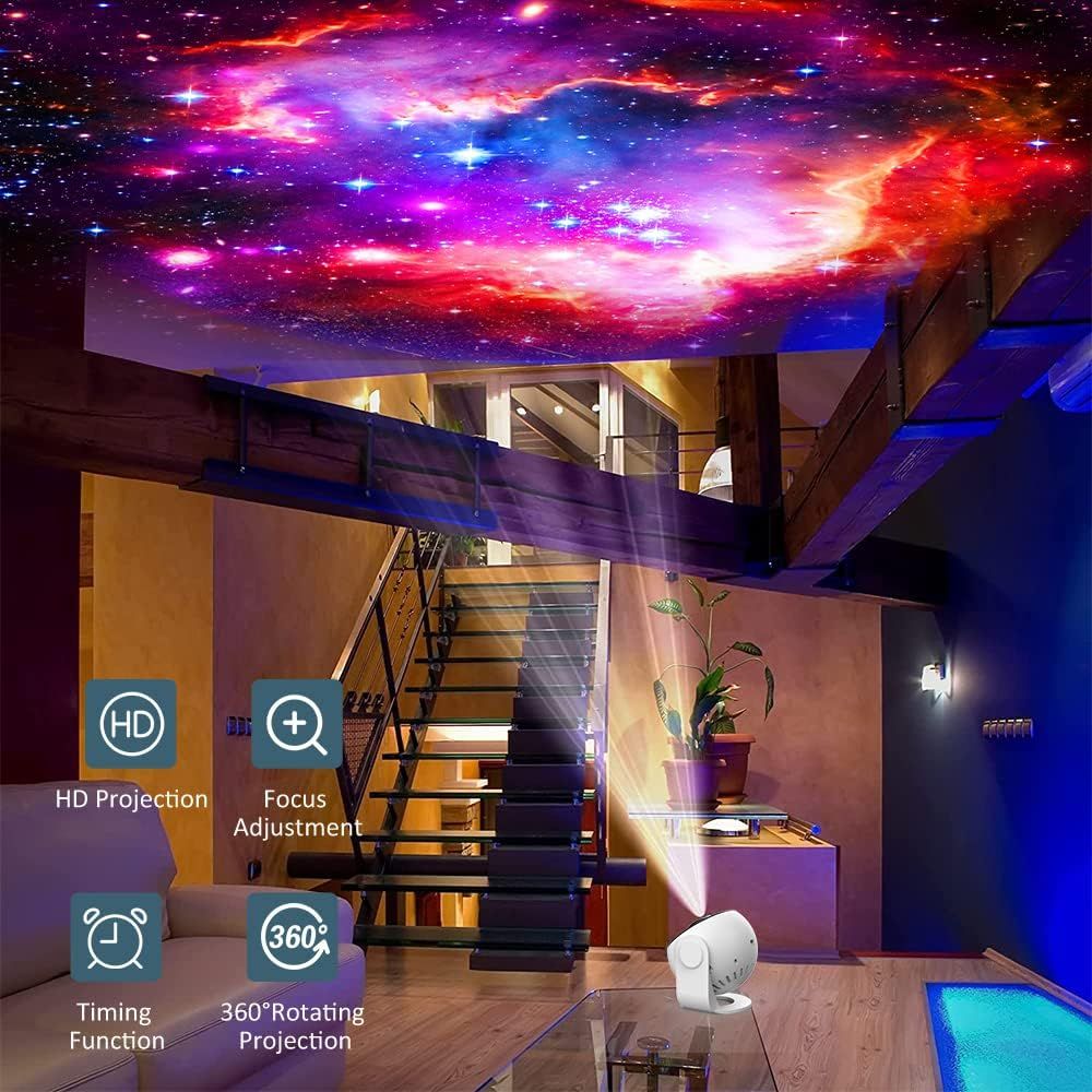 Star Projector HD Image Large Projection Area LED Lights For Bedroom Night Light