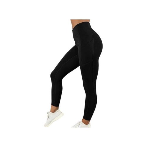 High Waist Pocket Leggings - Black