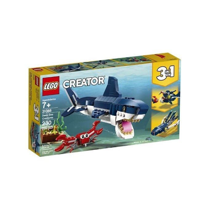 Creator 3-in-1 Deep Sea Creatures 31088 Sea Animal Toy Building Kit
