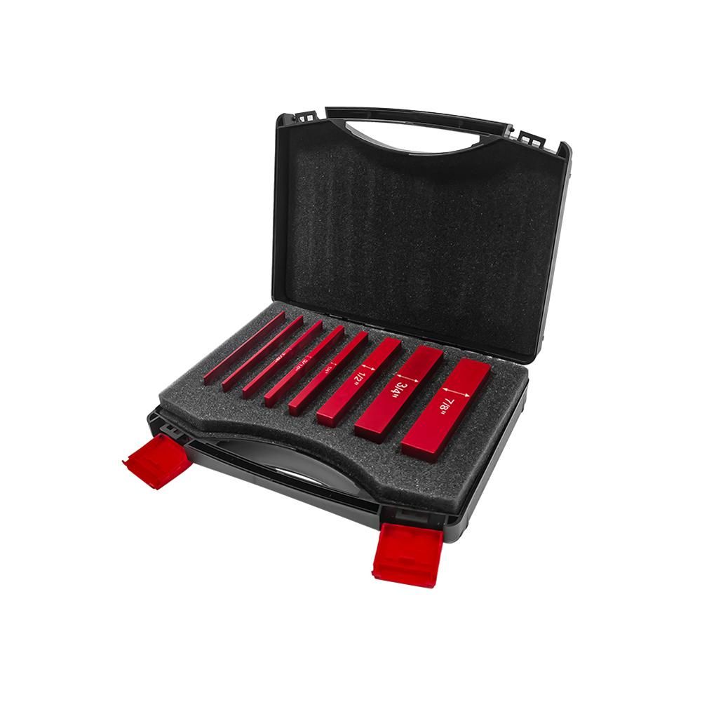 8PCS Setup Blocks Height Gauge Set Aluminium Alloy Woodworking Setup Bars Set Practical Router Table Saws Accessories Set with Storage Box