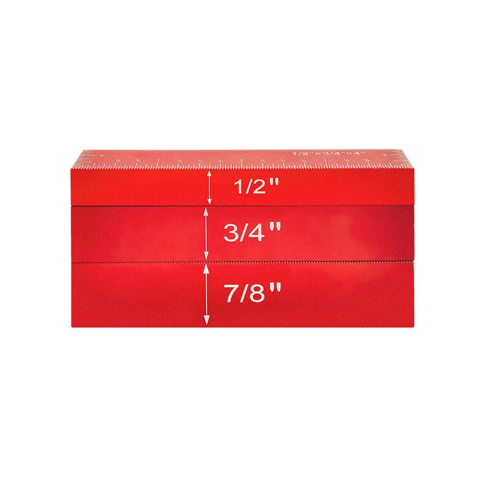 8PCS Setup Blocks Height Gauge Set Aluminium Alloy Woodworking Setup Bars Set Practical Router Table Saws Accessories Set with Storage Box