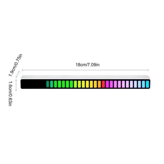 D08-RGB Smart LED Light Bars Car Sound Control Rhythm Light
