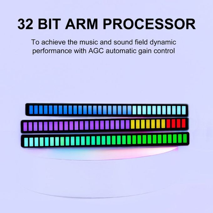 D08-RGB Smart LED Light Bars Car Sound Control Rhythm Light