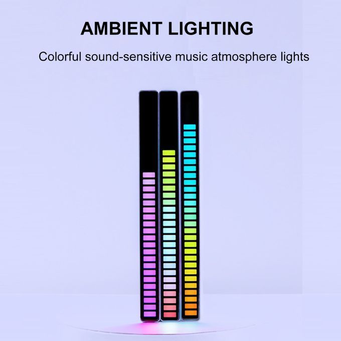D08-RGB Smart LED Light Bars Car Sound Control Rhythm Light
