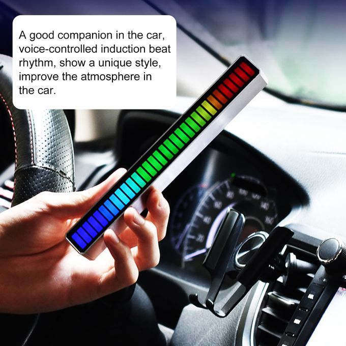 D08-RGB Smart LED Light Bars Car Sound Control Rhythm Light