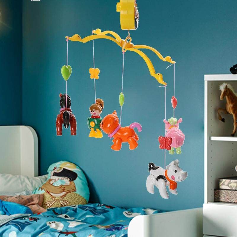 2017 High Quality DIY Hanging Music Crib Mobile Bed Bell Baby Rattle Rotating Bracket Toys Two Thousand Nine Hundred And Thirty-two