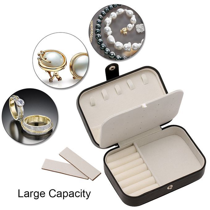 Jewelry Box Necklace Ring Storage Organizer Double Layer