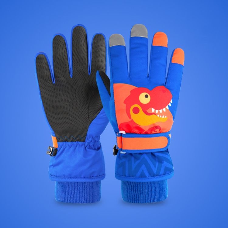 Children Anti-Slip And Waterproof Ski Gloves Gloves For Cycling Sports, Colour: Royal Blue(XS)