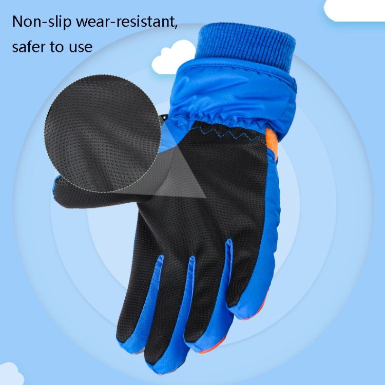 Children Anti-Slip And Waterproof Ski Gloves Gloves For Cycling Sports, Colour: Royal Blue(XS)
