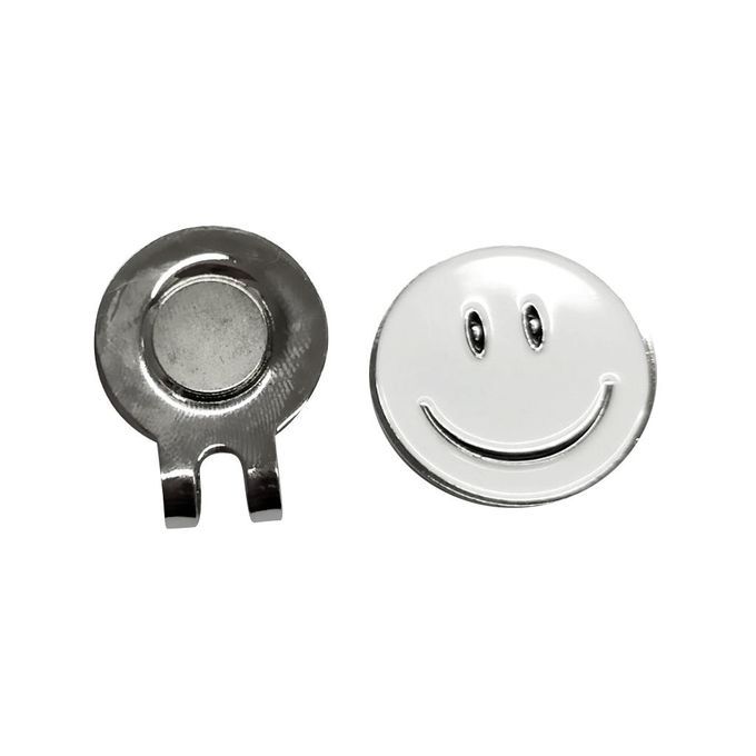 Set Of 3 Funny Happy Face Golf Ball Markers With Magnetic Golf Hat