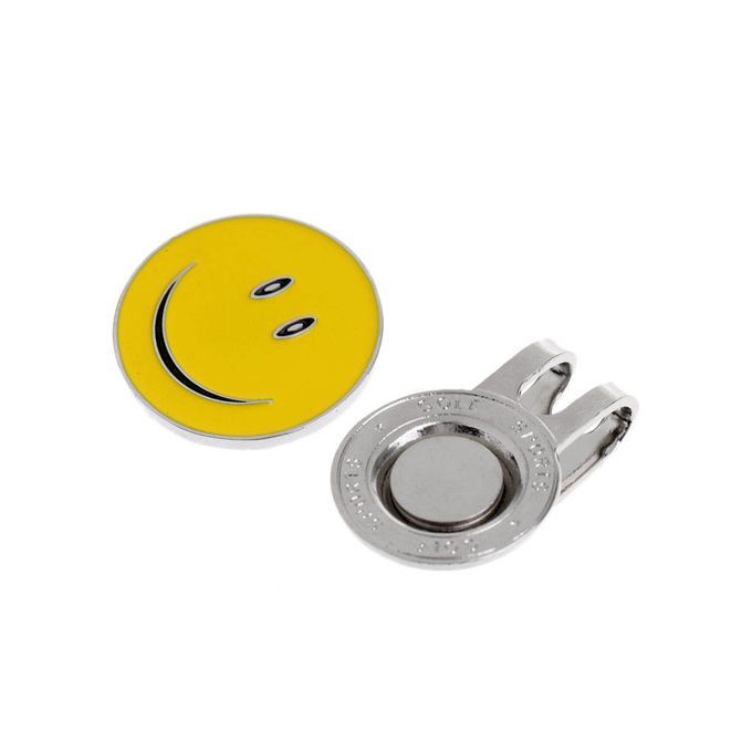 Set Of 3 Funny Happy Face Golf Ball Markers With Magnetic Golf Hat