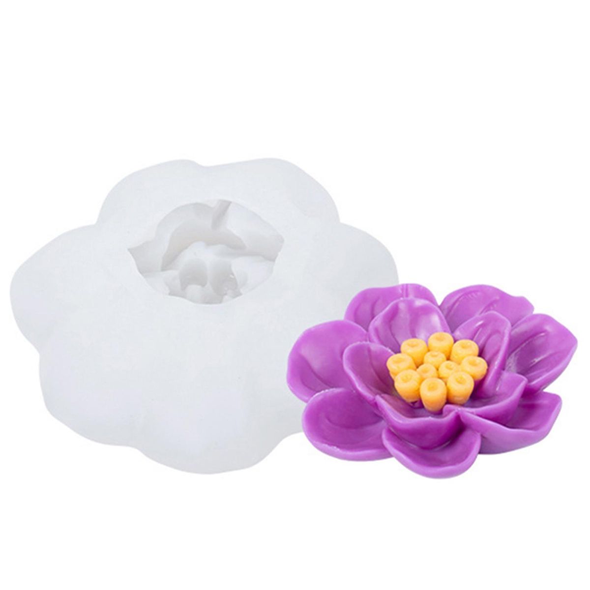 Candle Shaped Chocolate Mold Blossom Delights Premium for Soap