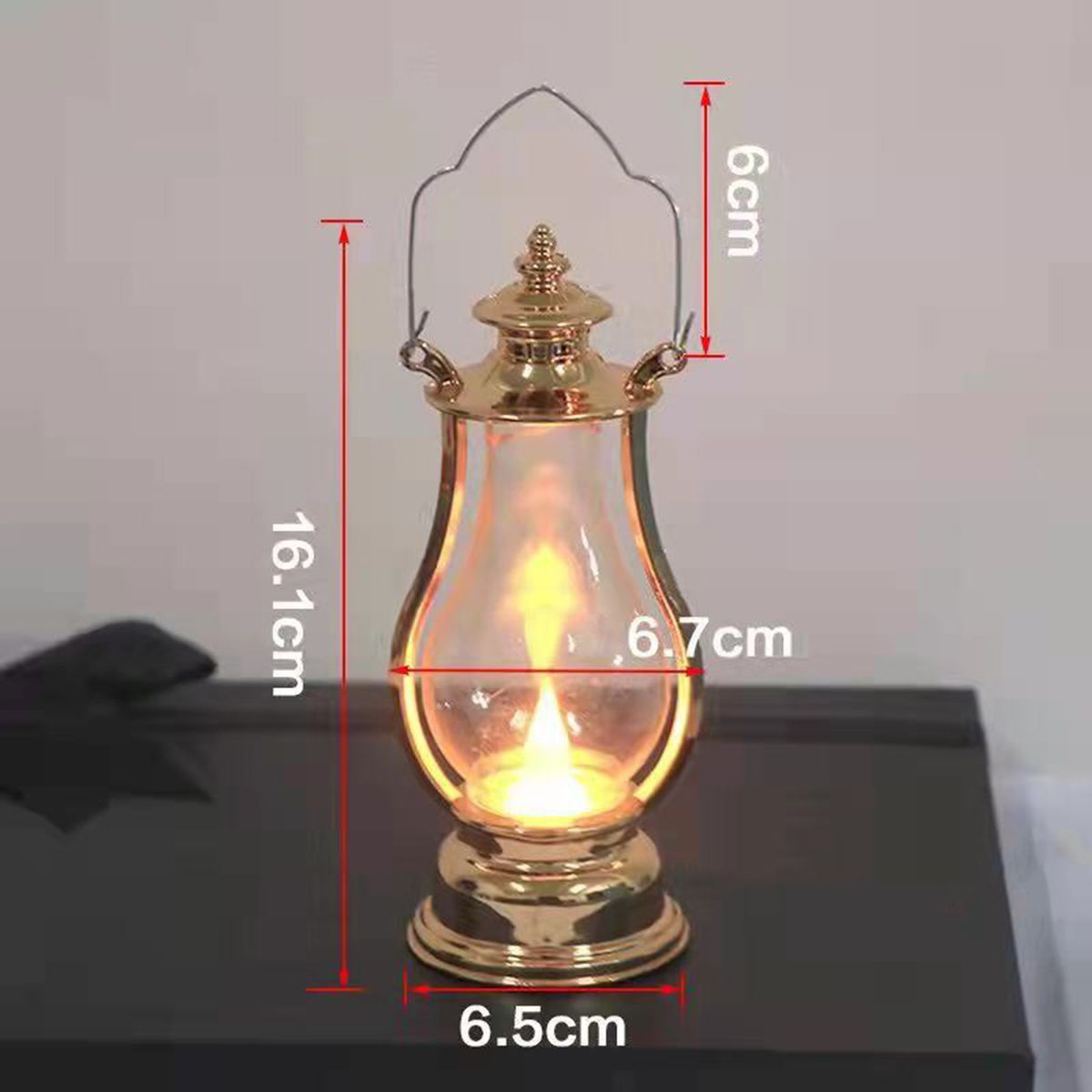 Desktop Lantern Hanging LED Lantern Lamp Rose Gold