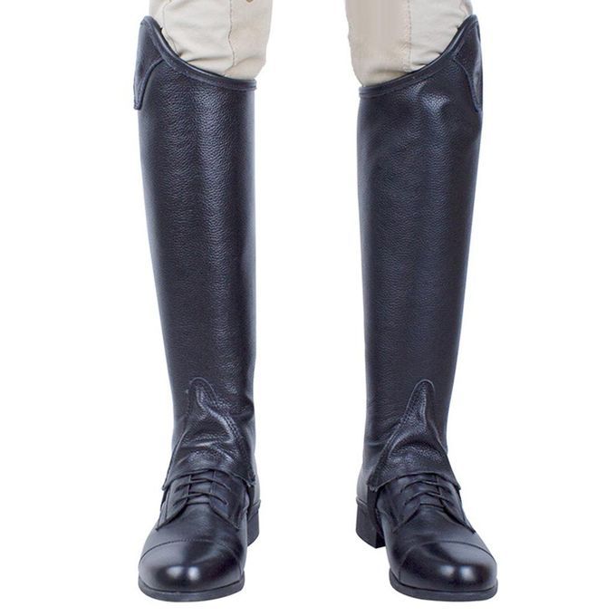 Zipper   Adult   Leather   Half   Chaps   Equestrian   Gaiters   XL