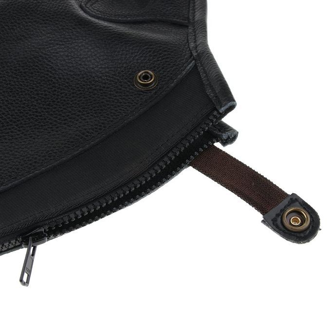 Zipper   Adult   Leather   Half   Chaps   Equestrian   Gaiters   XL