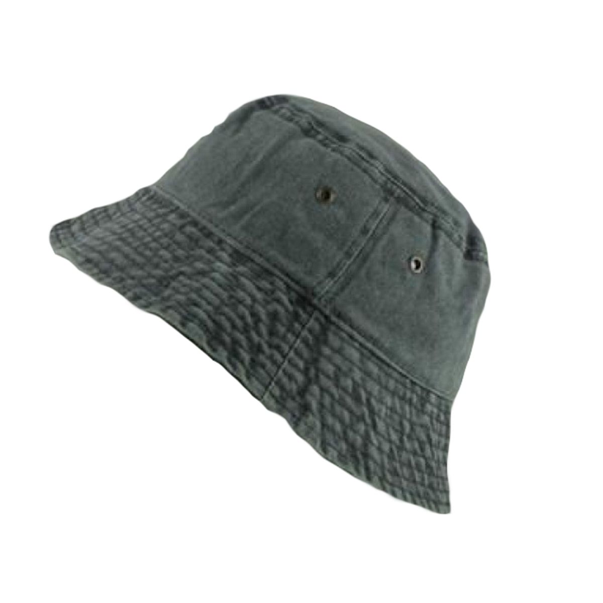 Bucket Cap?Vintage?Foldable?Washed Denim?Men-Army Green