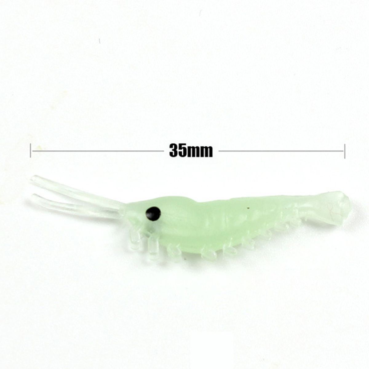 100Pcs 35mm/0.3g Realistic Artificial Fishing Lure Shrimp