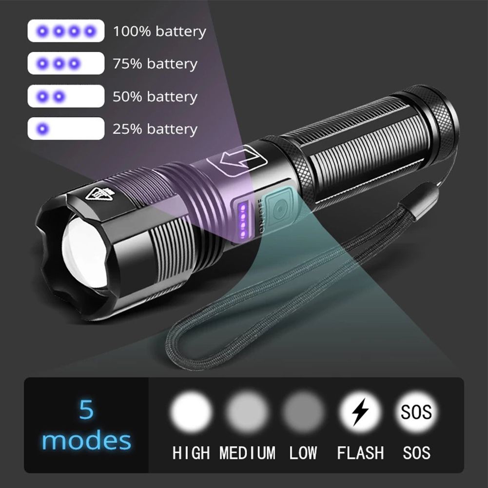 Tactical Flashlight, Waterproof, Rechargeable