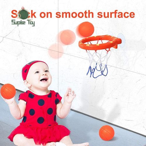 Child Bath Toys Children Bathtub Shot Baby Girl Toddler Child With 3 Mini Plastic Basketball Funny Shower