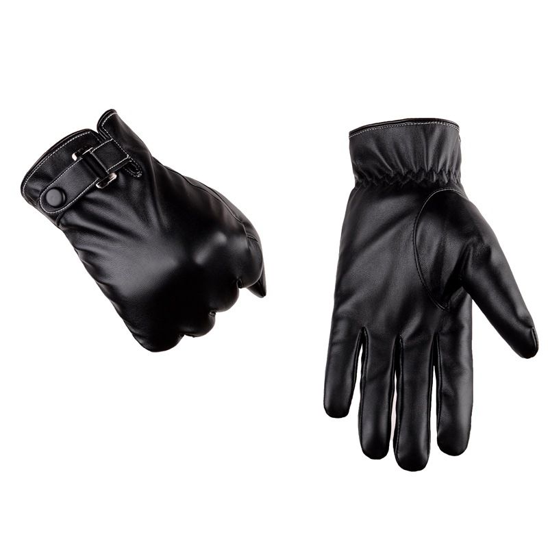 New Men #39;s Leather Gloves Autumn And Winter PU Riding