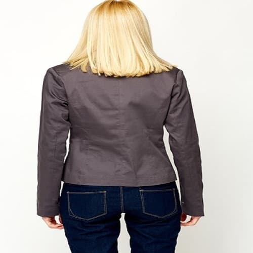 Cotton Single Button Blazer