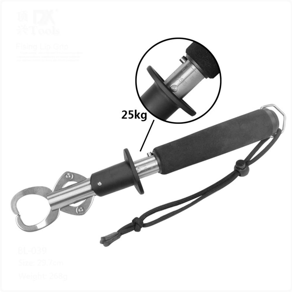 Fish Lip Gripper Fish Scales Professional Fish Holder Stainless Steel Fish Lip Grabber with 15KG/25KG Weight