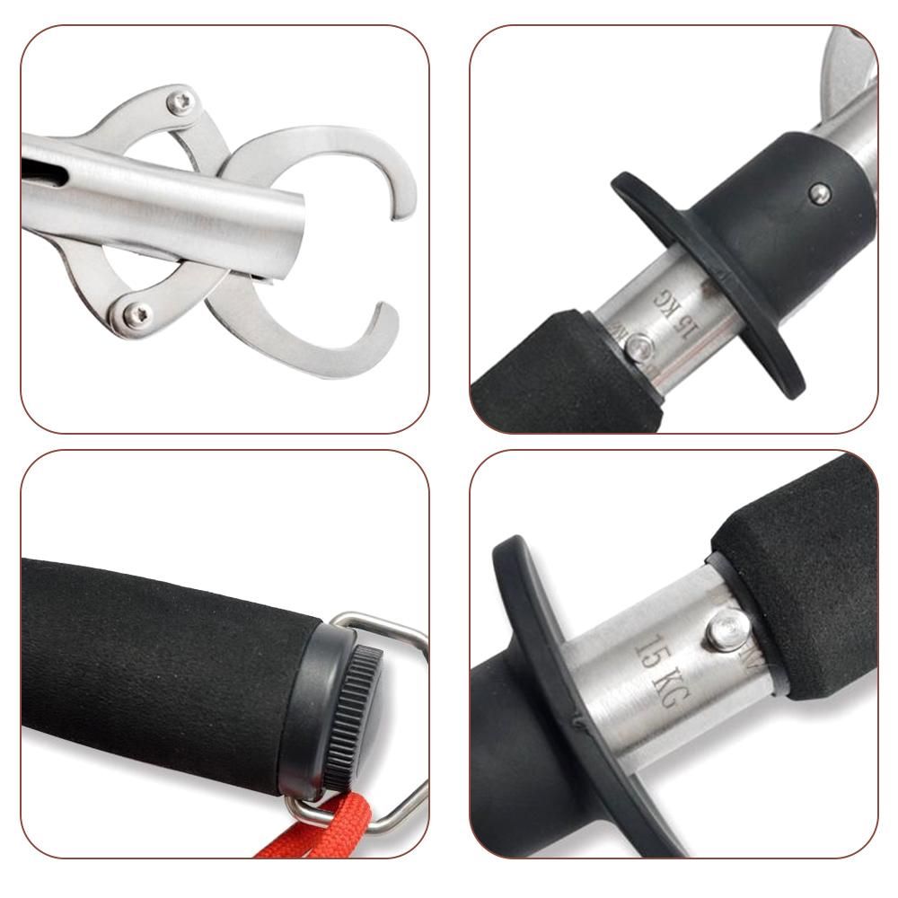 Fish Lip Gripper Fish Scales Professional Fish Holder Stainless Steel Fish Lip Grabber with 15KG/25KG Weight