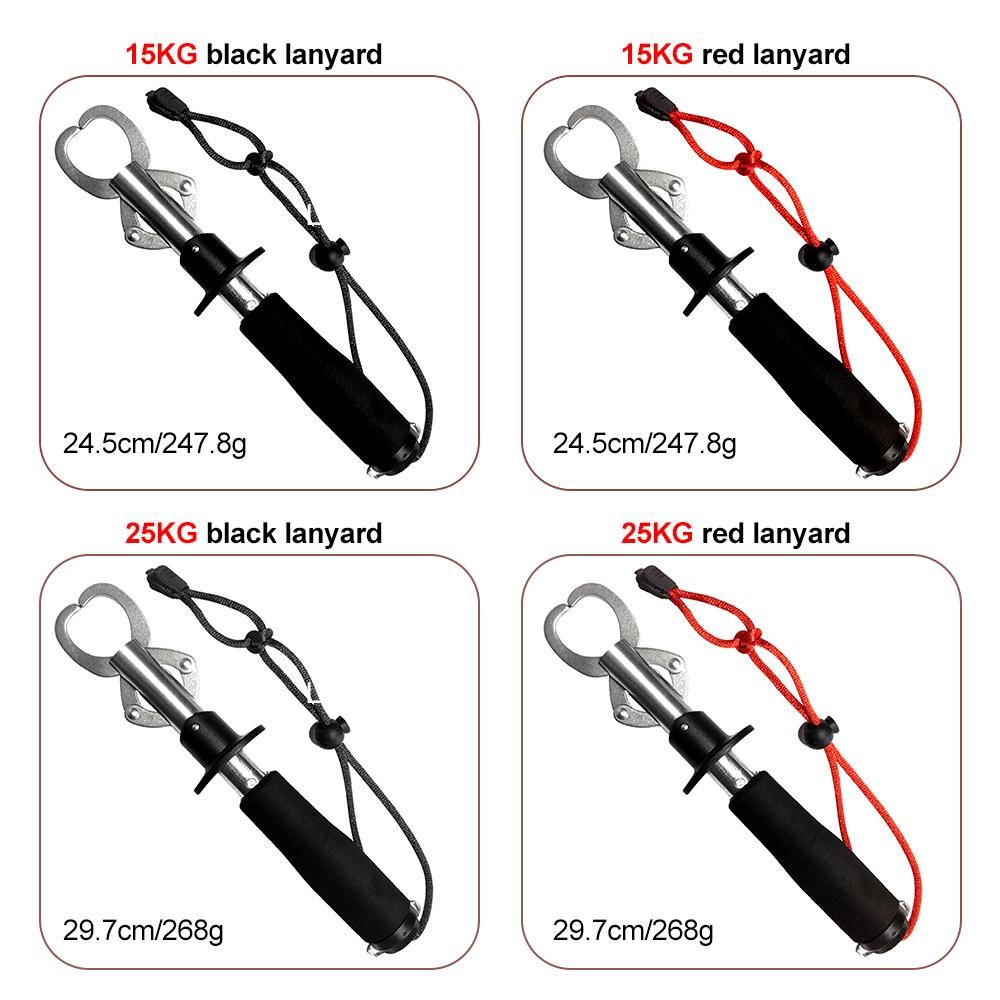 Fish Lip Gripper Fish Scales Professional Fish Holder Stainless Steel Fish Lip Grabber with 15KG/25KG Weight