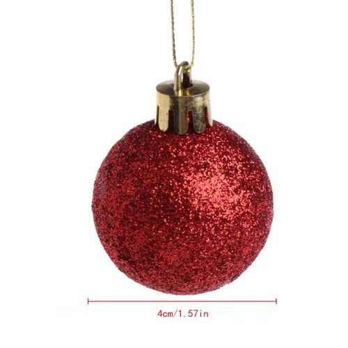 Christmas Ball Ornaments For Christmas Tree Party Decor 12pcs/Set (Red)