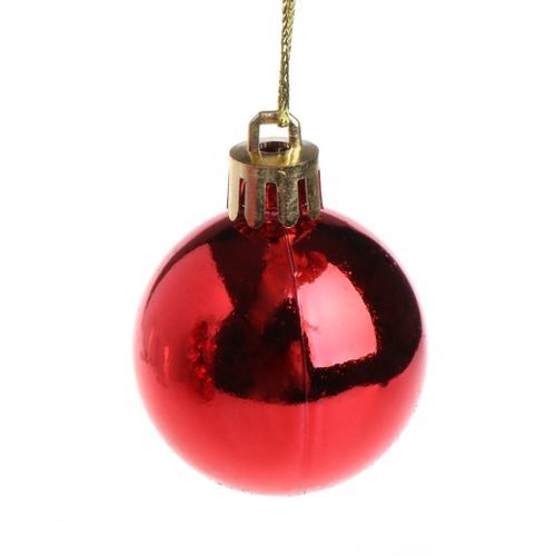 Christmas Ball Ornaments For Christmas Tree Party Decor 12pcs/Set (Red)