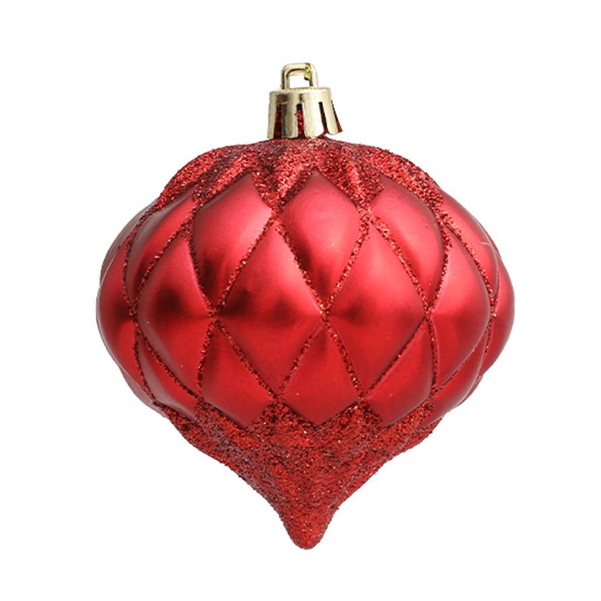 3PcsBox Threaded Ball Christmas Tree Decorations Hanging Ball Red