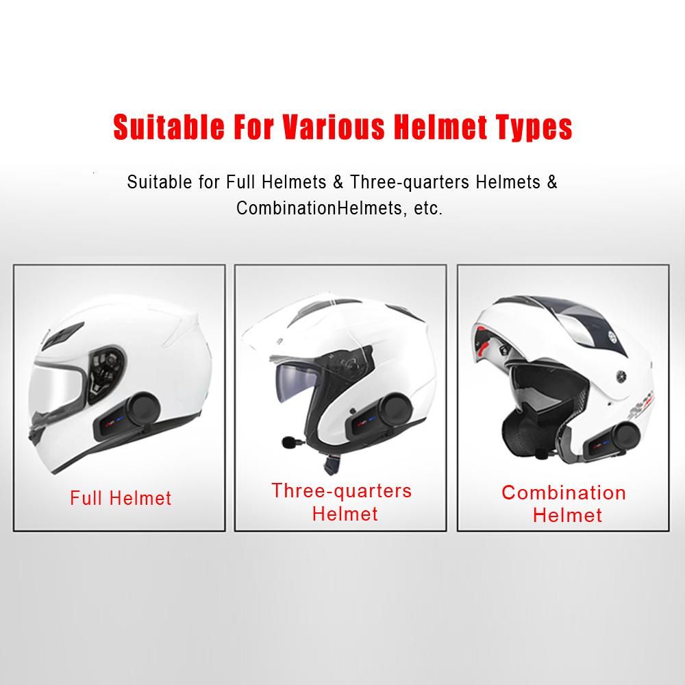 Maxto M2 BT Motorcycle Helmet Intercom FM Helmet Waterproof Moto Interphone Replacement for Vimoto SENA Headsets 2PCS Black
