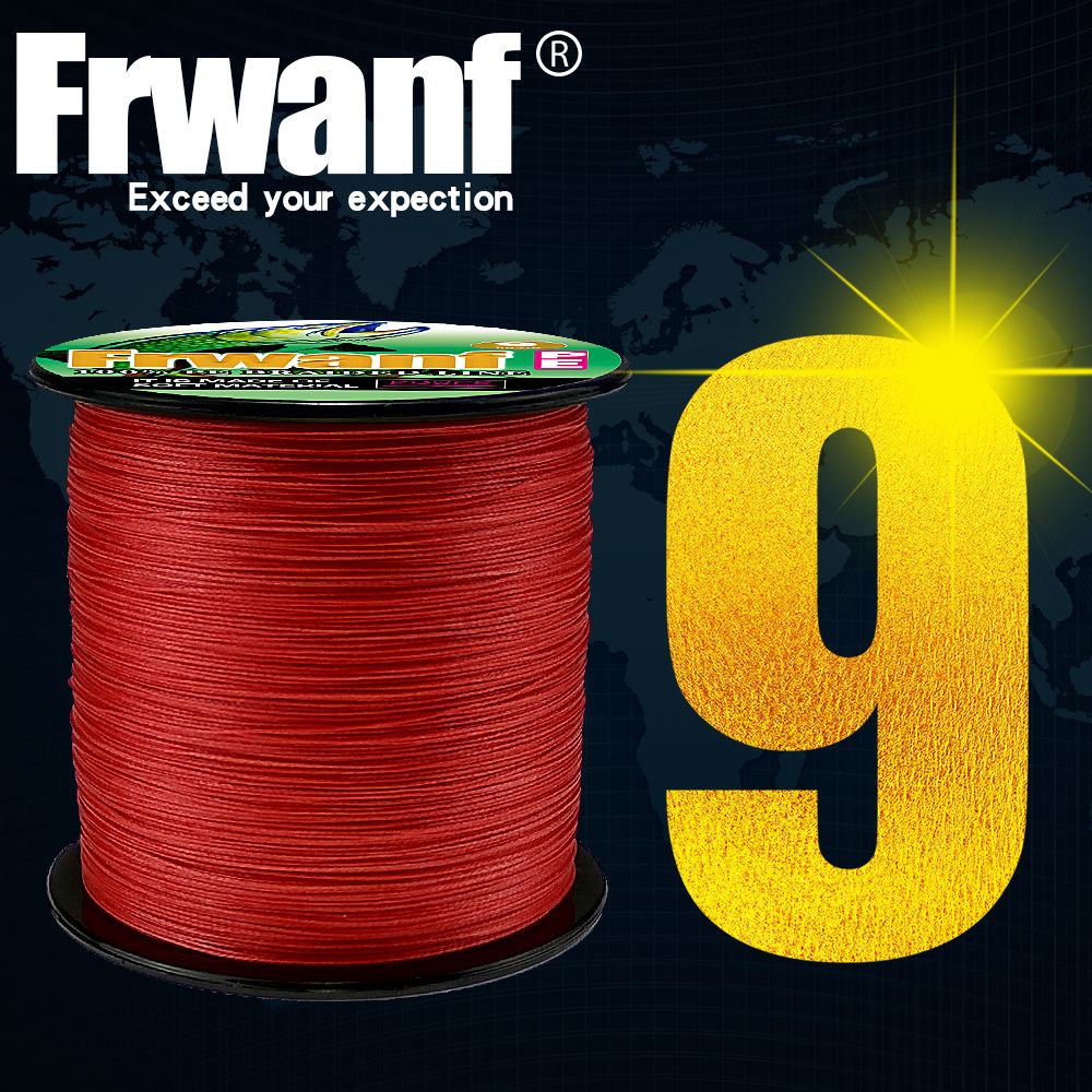 Frwanf 300M 9 Strands PE Braided Fishing Line Super Strong Strength Rope 9 Strand Mul