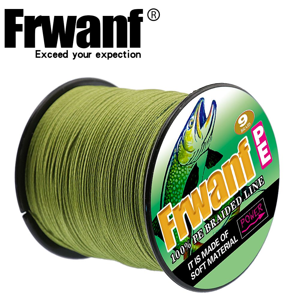 Frwanf 300M 9 Strands PE Braided Fishing Line Super Strong Strength Rope 9 Strand Mul