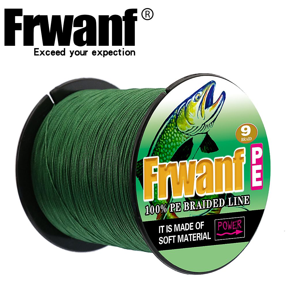 Frwanf 300M 9 Strands PE Braided Fishing Line Super Strong Strength Rope 9 Strand Mul