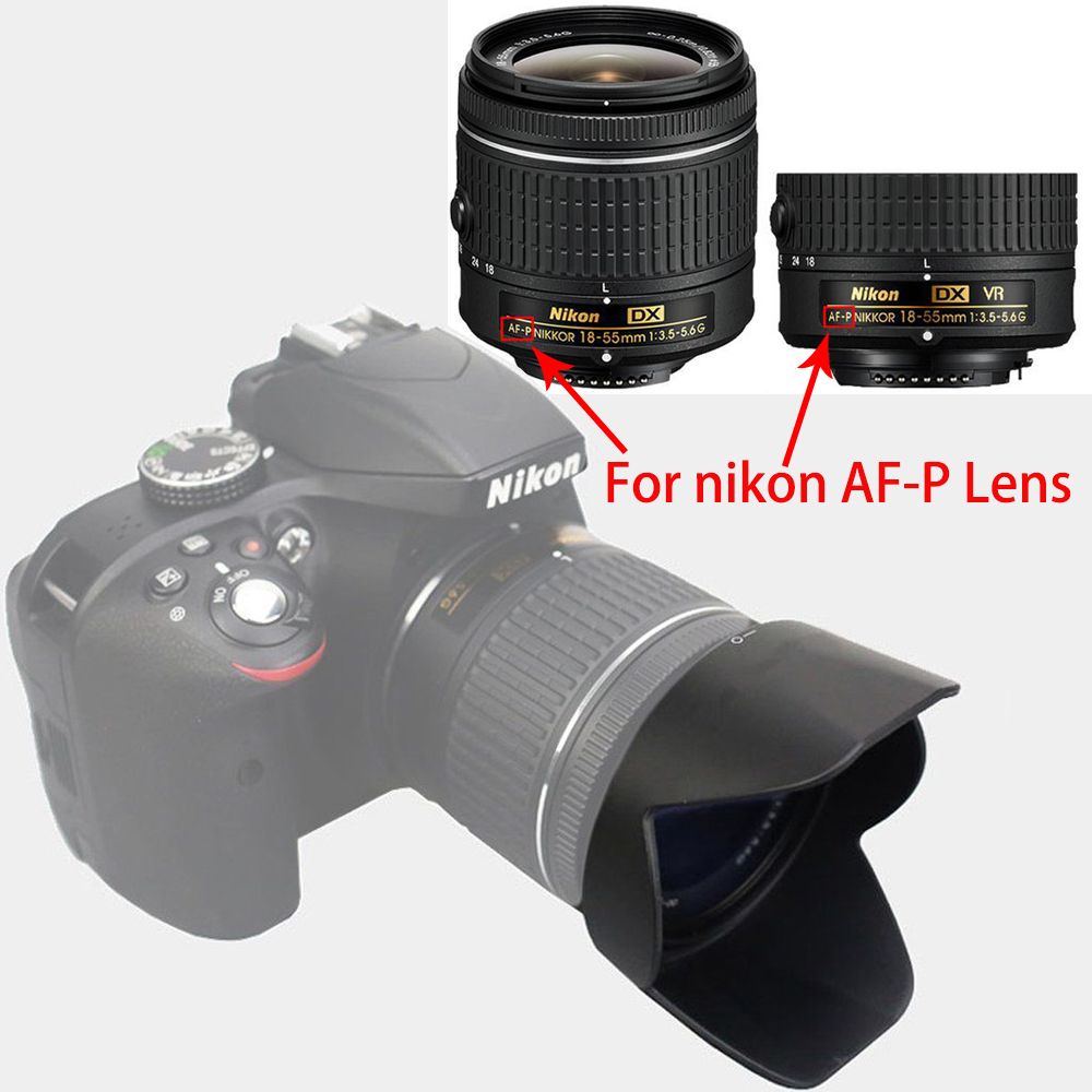 Lens Hood For Nikon D500 D3300 D3400 D5300 D5500 D5600 Af-P