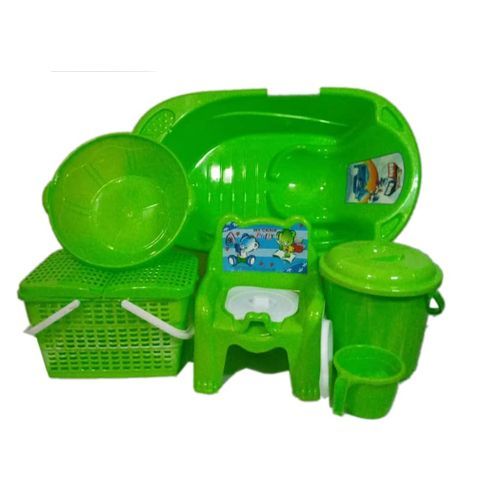 Baby Bath Set - 7pcs -Lemon Green