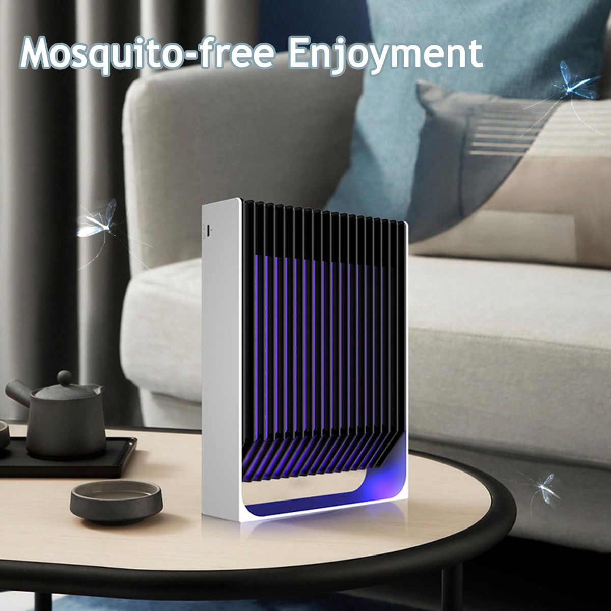 Electric Shock Mosquito Killer Lamp Physical Bionic Purple Light Tapping Vertical Wall-mounted Indoor Outdoor Safe for Mother Baby