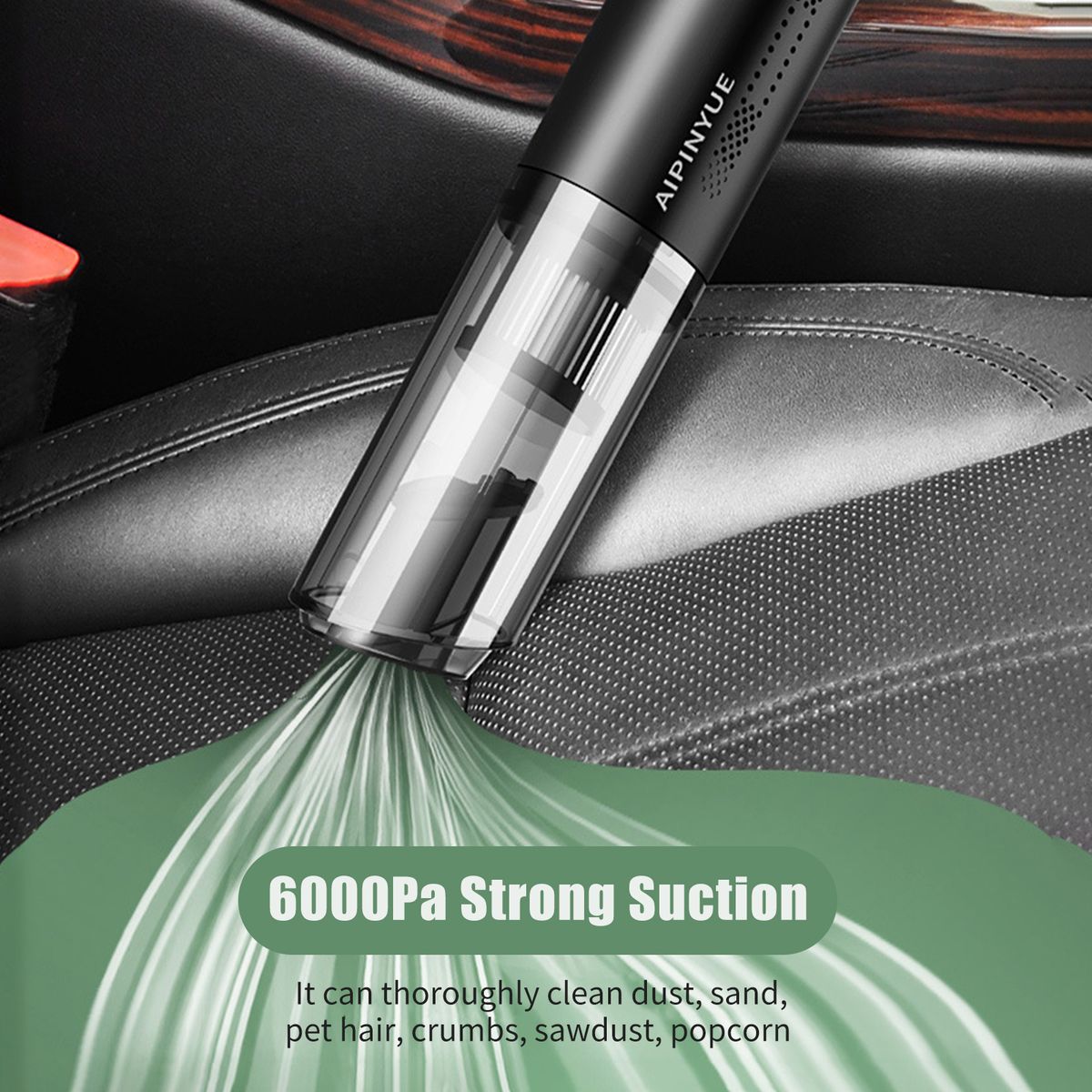 120W Handheld Vacuum Cleaner With 6000Pa Strong Suction Mini