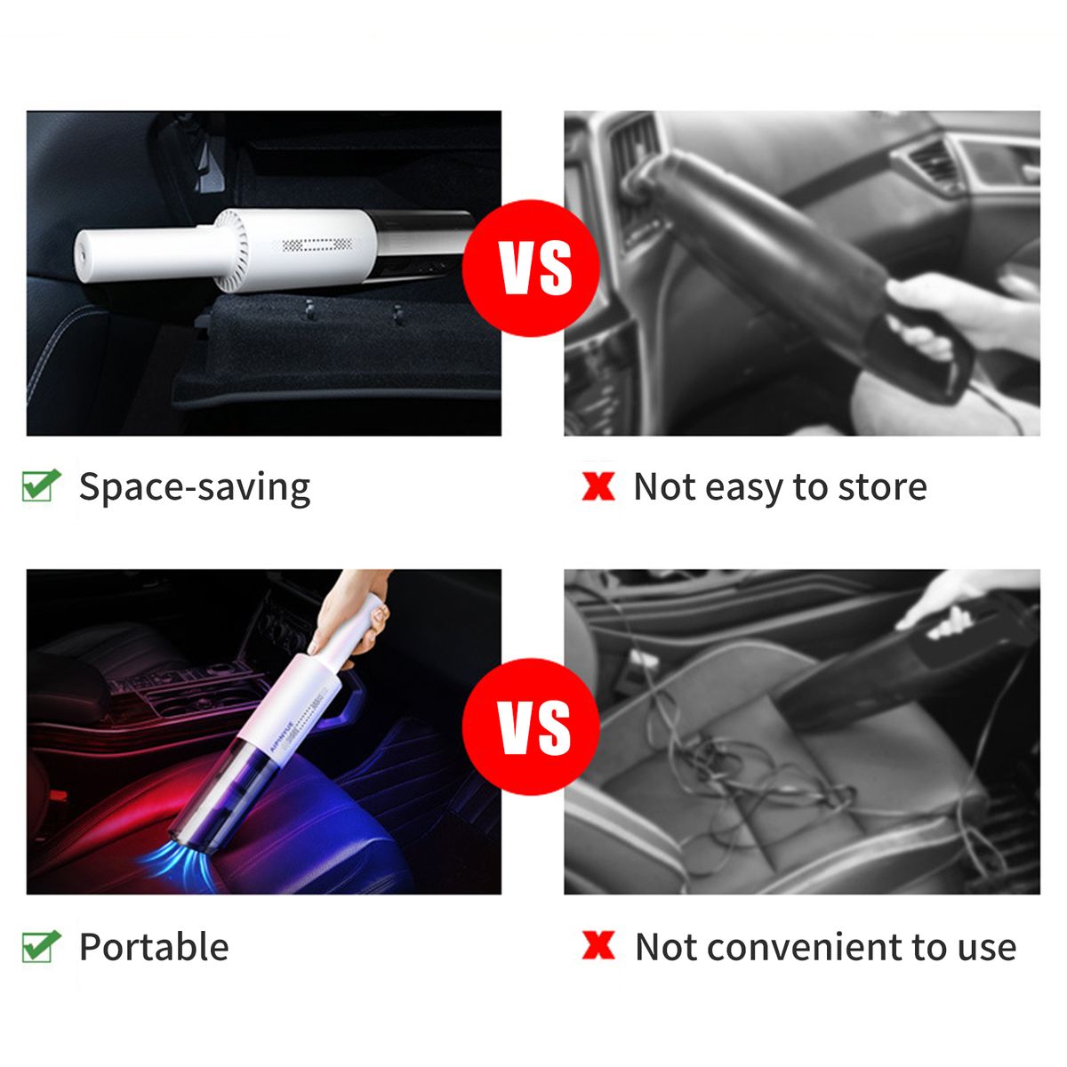 120W Handheld Vacuum Cleaner With 6000Pa Strong Suction Mini