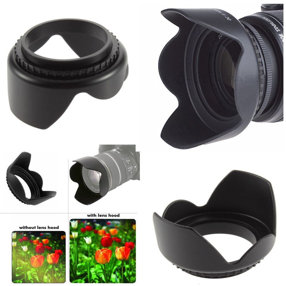 55mm Flower Camera Lens Hood For Nikon D3400 D3500 D5600 Dx