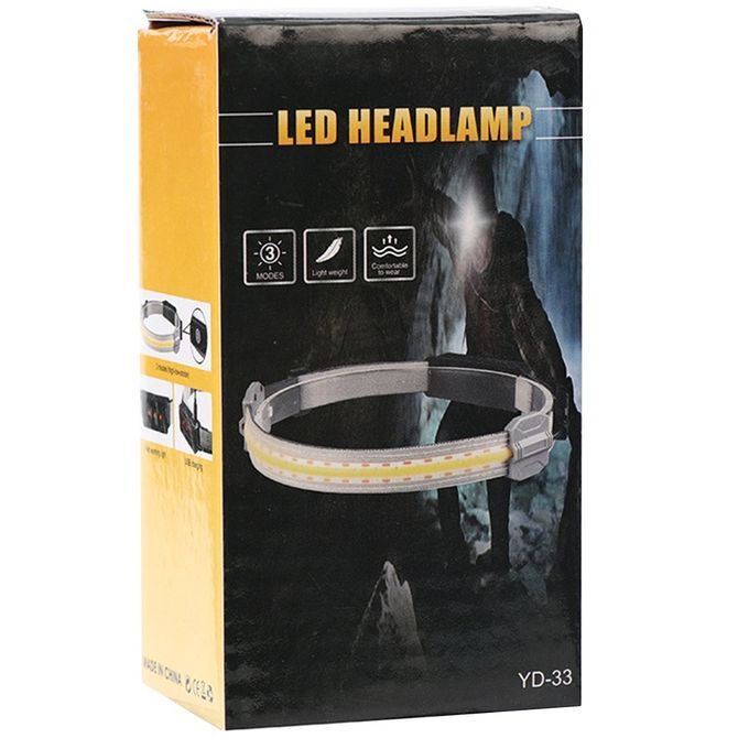 Head  Flashlight Re Hargeable Outdoor Headlights For Running With Red Light-black