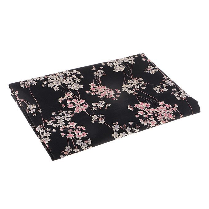 100x140cm Vintage Floral Plum Blossom Cotton Fabric 100x140cm Black
