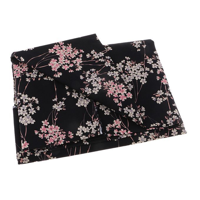 100x140cm Vintage Floral Plum Blossom Cotton Fabric 100x140cm Black