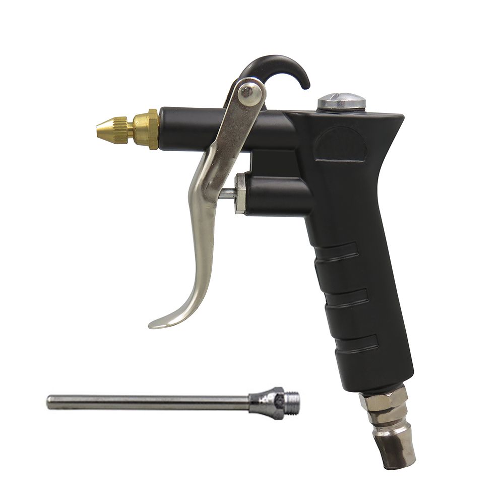 Air Blow Gun Red Plastic Handle Angled Bent Nozzle Air
